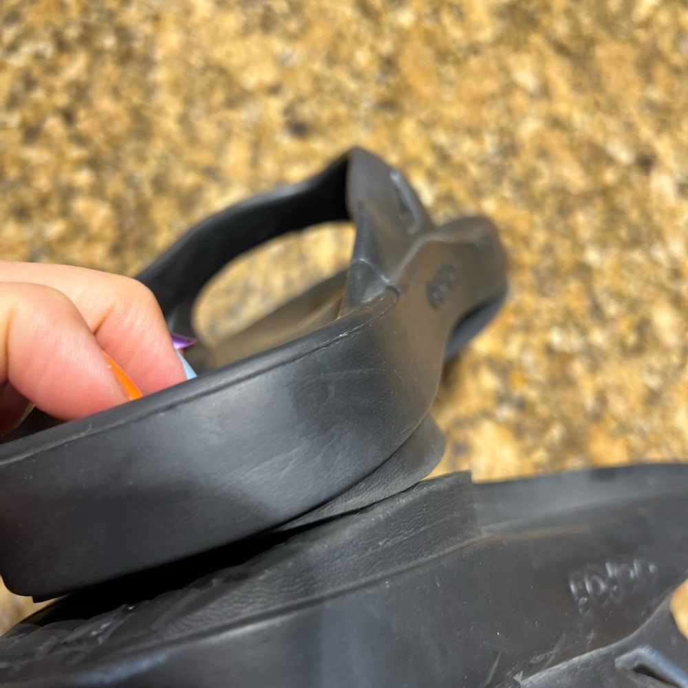 OOFOS Gray Slide Sandals - Picture 13 of 14